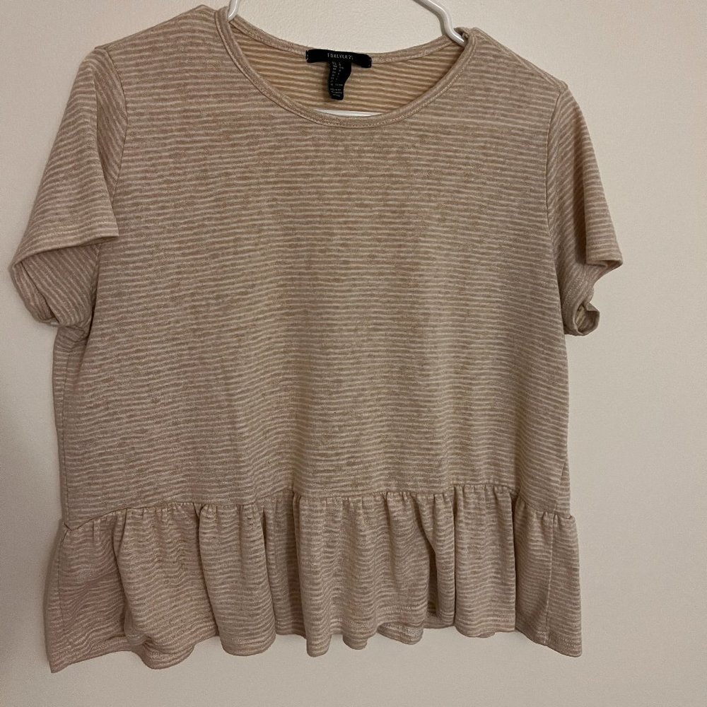 Peach Peplum T-shirt